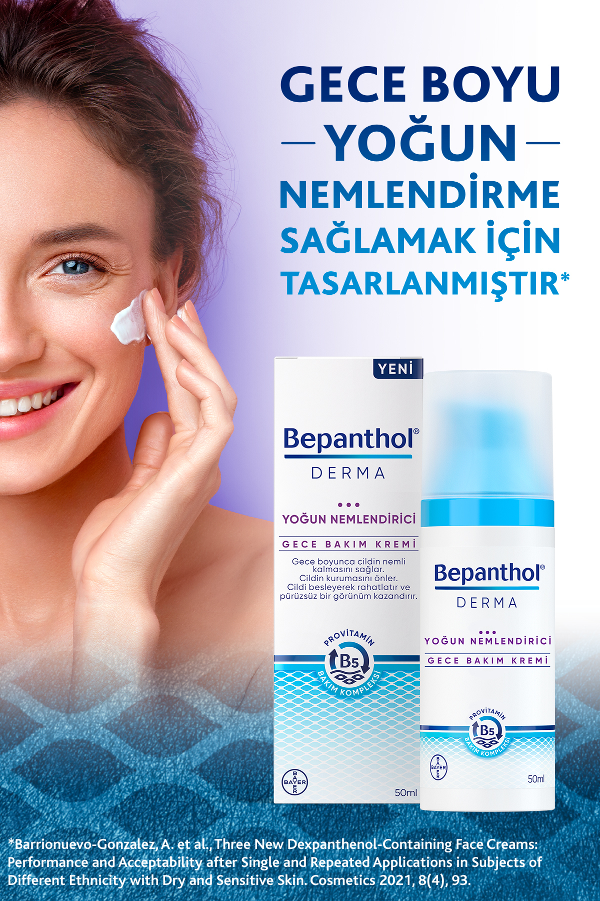 Derma Yoğun Nemlendirici Gece Bakım Kremi 50 ml