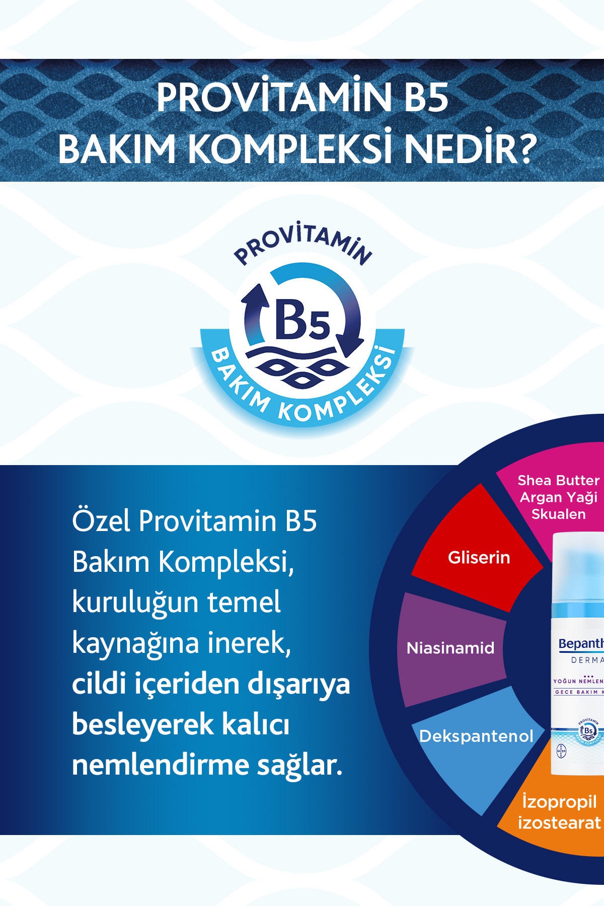 Derma Yoğun Nemlendirici Gece Bakım Kremi 50 ml