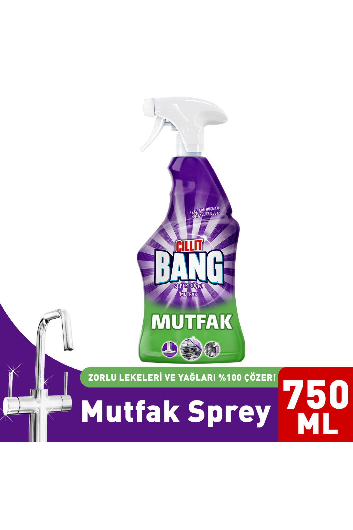 Mutfak Temizleyici Yağ, Kir Ve Kireç Sökücü Sprey 750ml