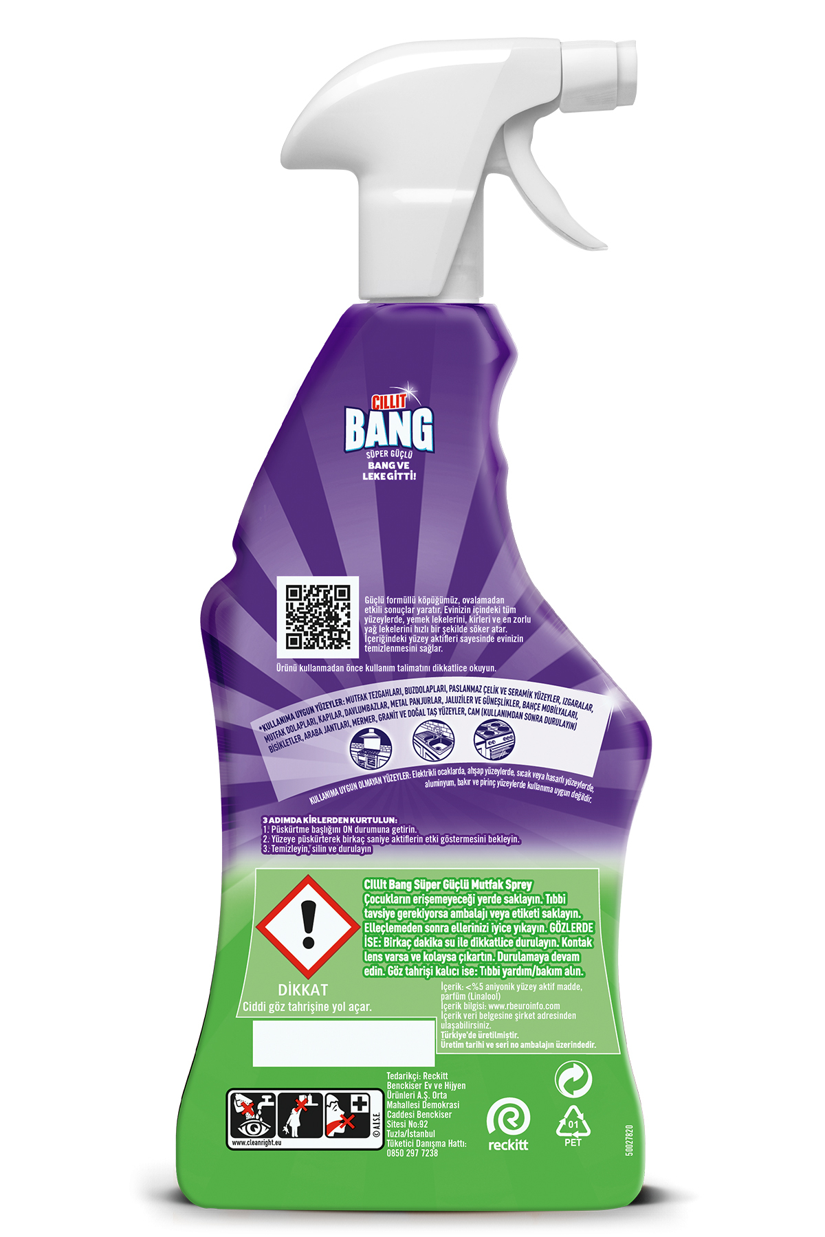 Mutfak Temizleyici Yağ, Kir Ve Kireç Sökücü Sprey 750ml