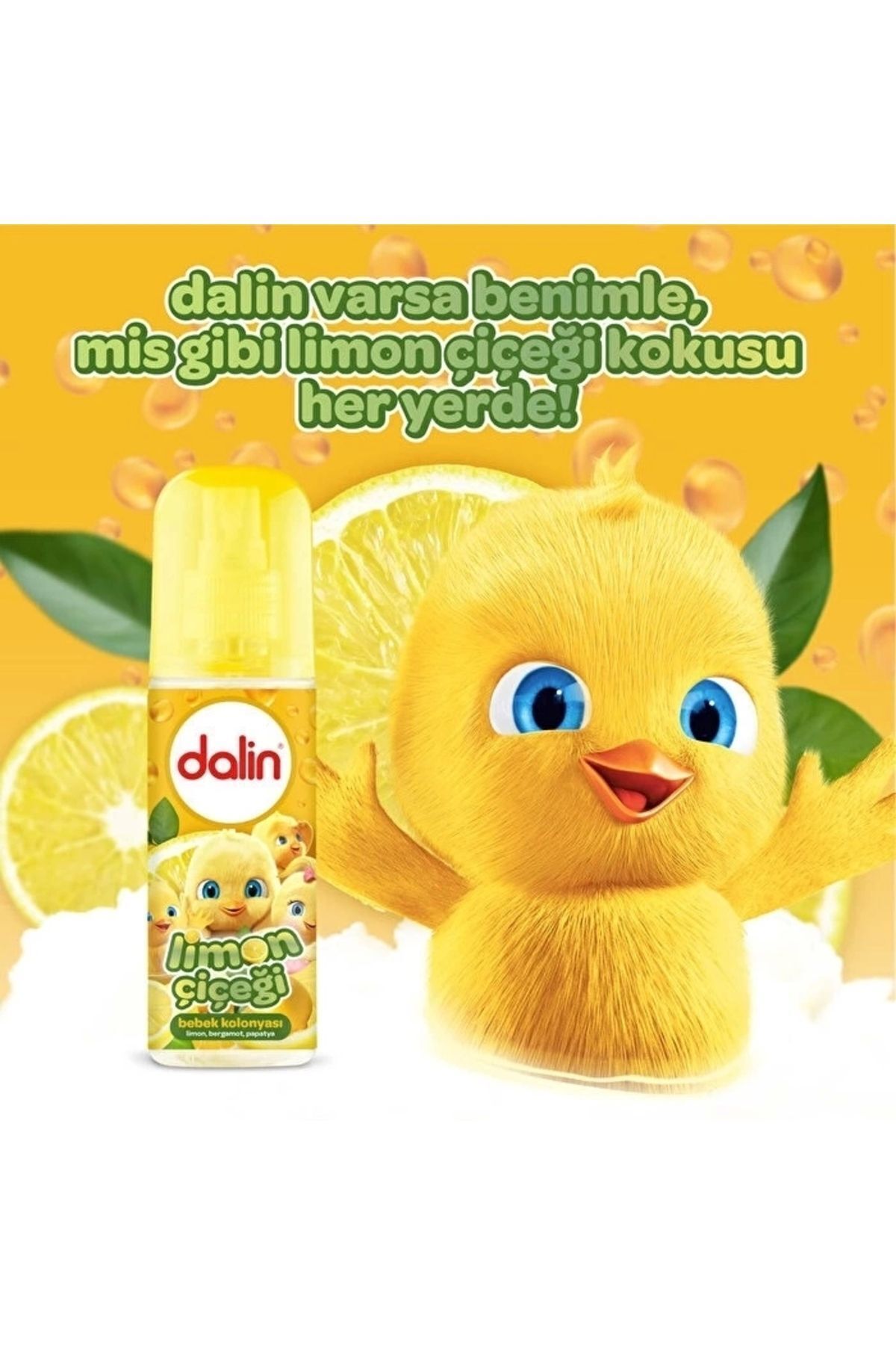 BEBEK KOLONYASI 150ML LİMON ÇİÇEĞİ (LİMON-BERGOMAT-PAPATYA)-