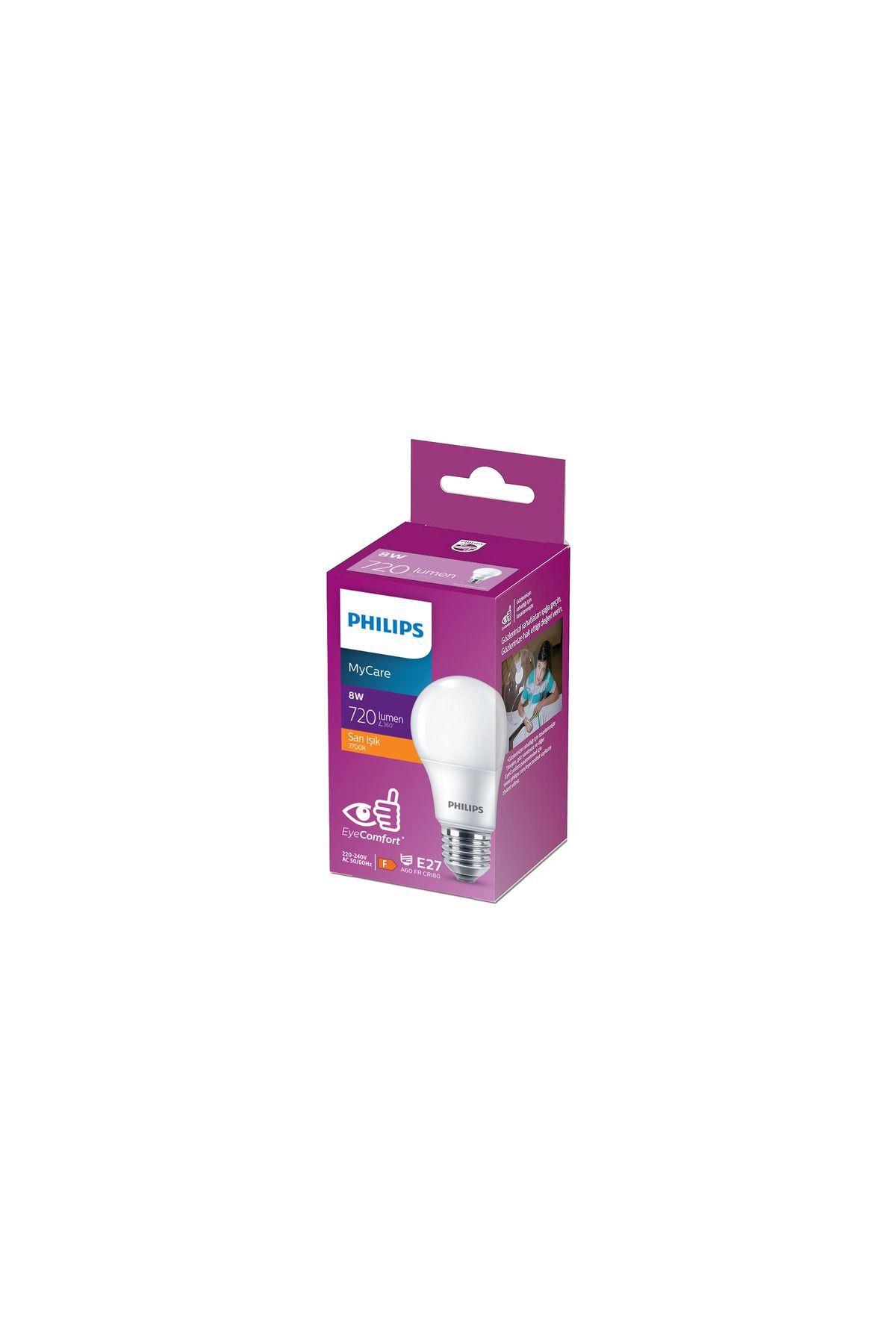 Mycare 8W-60W 2700K Sarı Işık E27 Duy Led Ampul