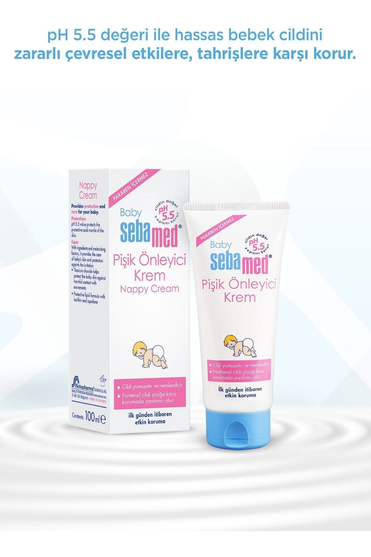 Baby pH 5.5 Yoğun Nemlendirici Etkili Pantenol İçerikli Koruyucu Bebek Pişik Önleyici Krem 50 ml