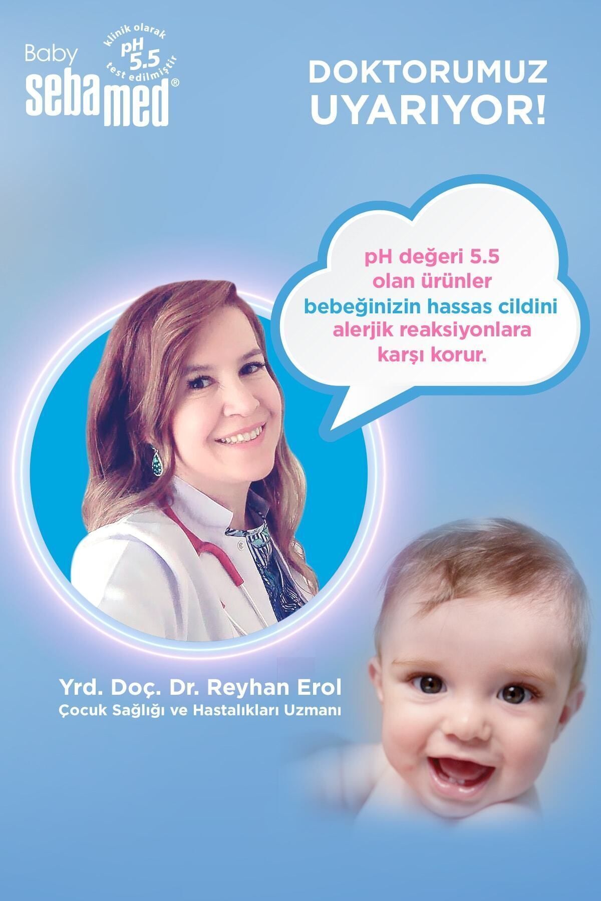 Baby pH 5.5 Yoğun Nemlendirici Etkili Pantenol İçerikli Koruyucu Bebek Pişik Önleyici Krem 50 ml