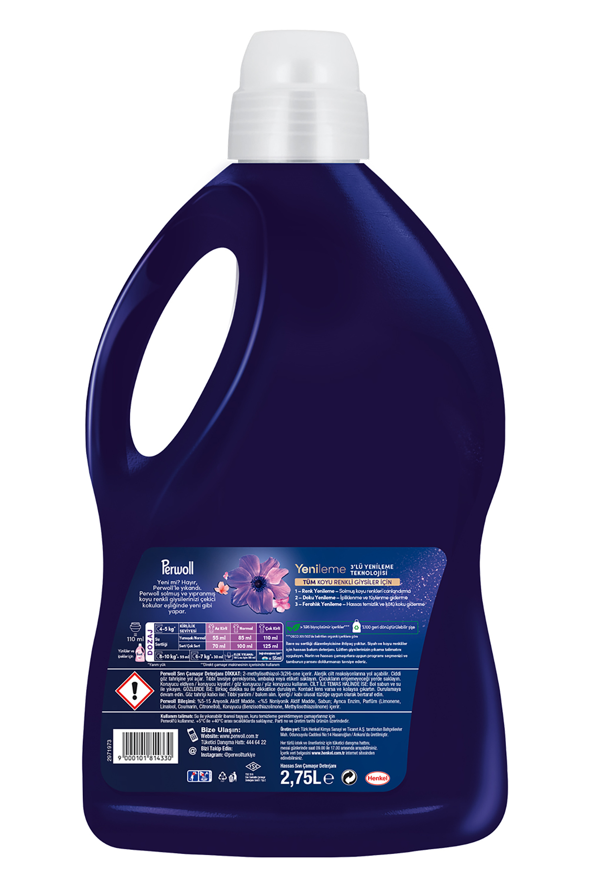 Sıvı Deterjan Çiçek Cazibesi Koyu Renkler 2.75L (50 Yıkama) – Koyu Renkler İçin Bakım Deterjanı