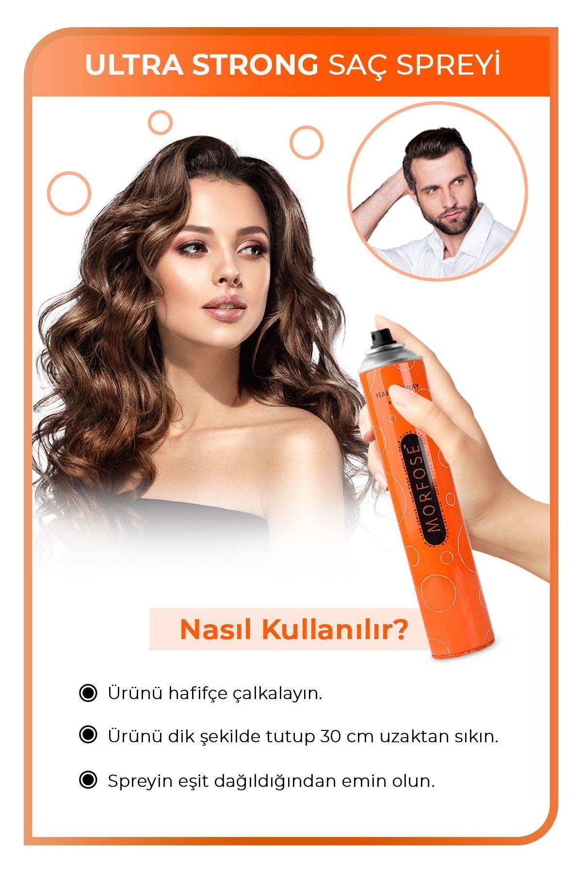 Saç Spreyi 400 ml Turuncu