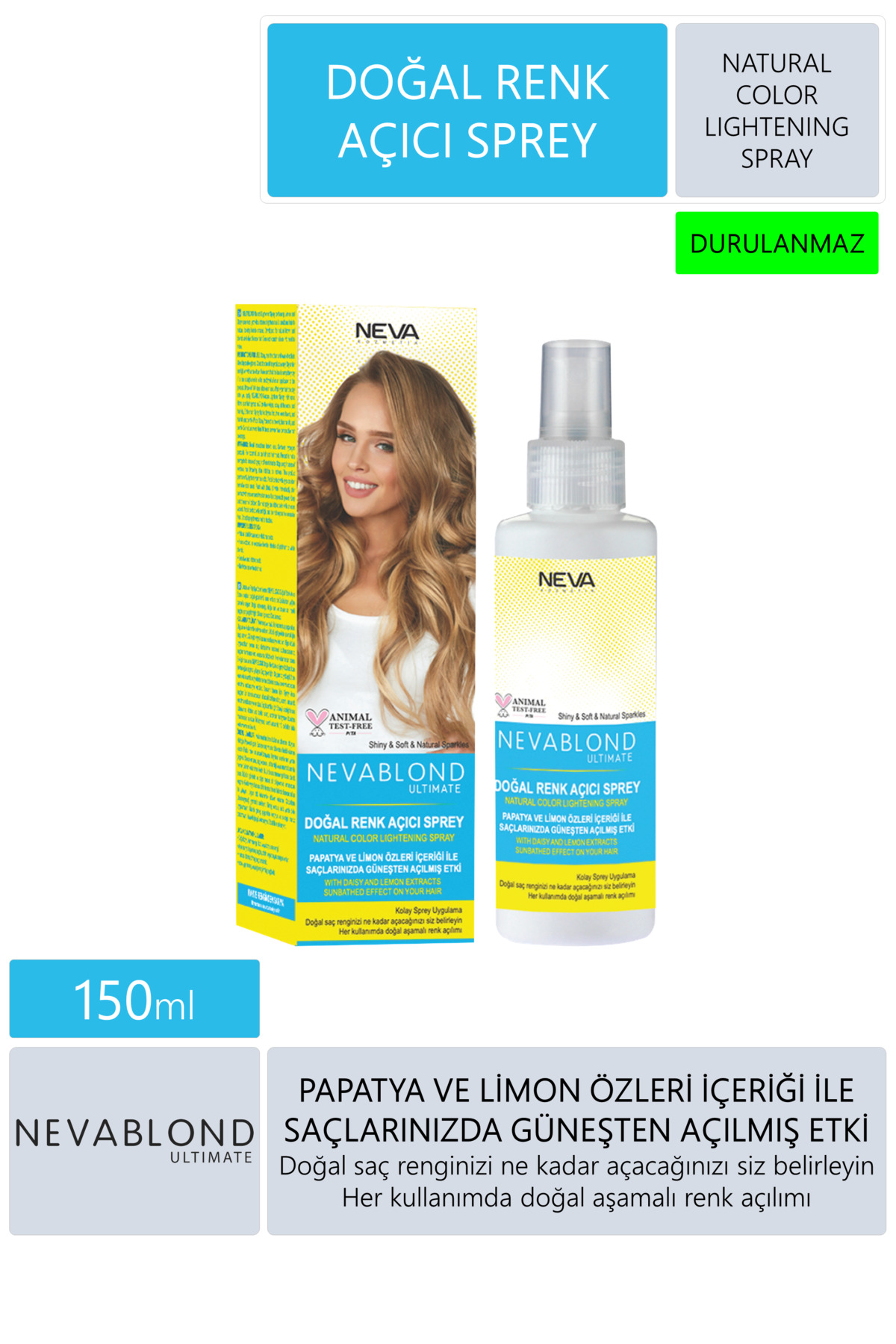 Doğal Renk Açıcı Papatya Özü Sprey 150 ml