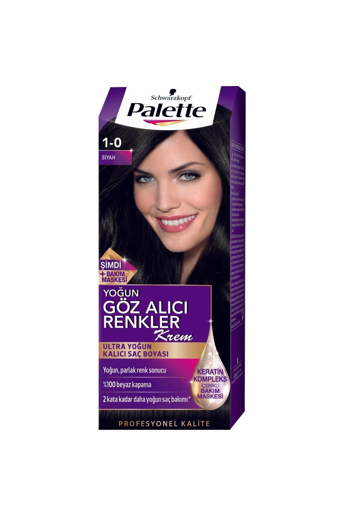 Palette Saç Boyası Natural Göz Alıcı Renk 1-0 Siyah