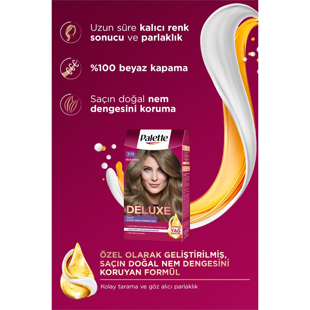 Deluxe Saç Boyası 7.11 Küllü Kumral