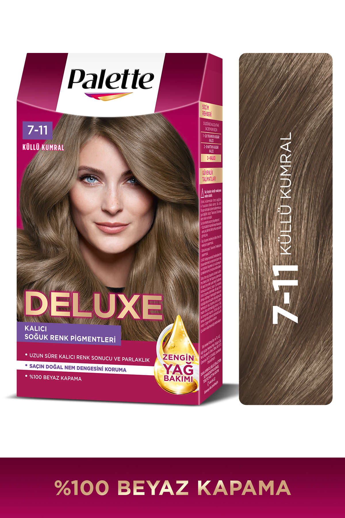 Deluxe Saç Boyası 7.11 Küllü Kumral