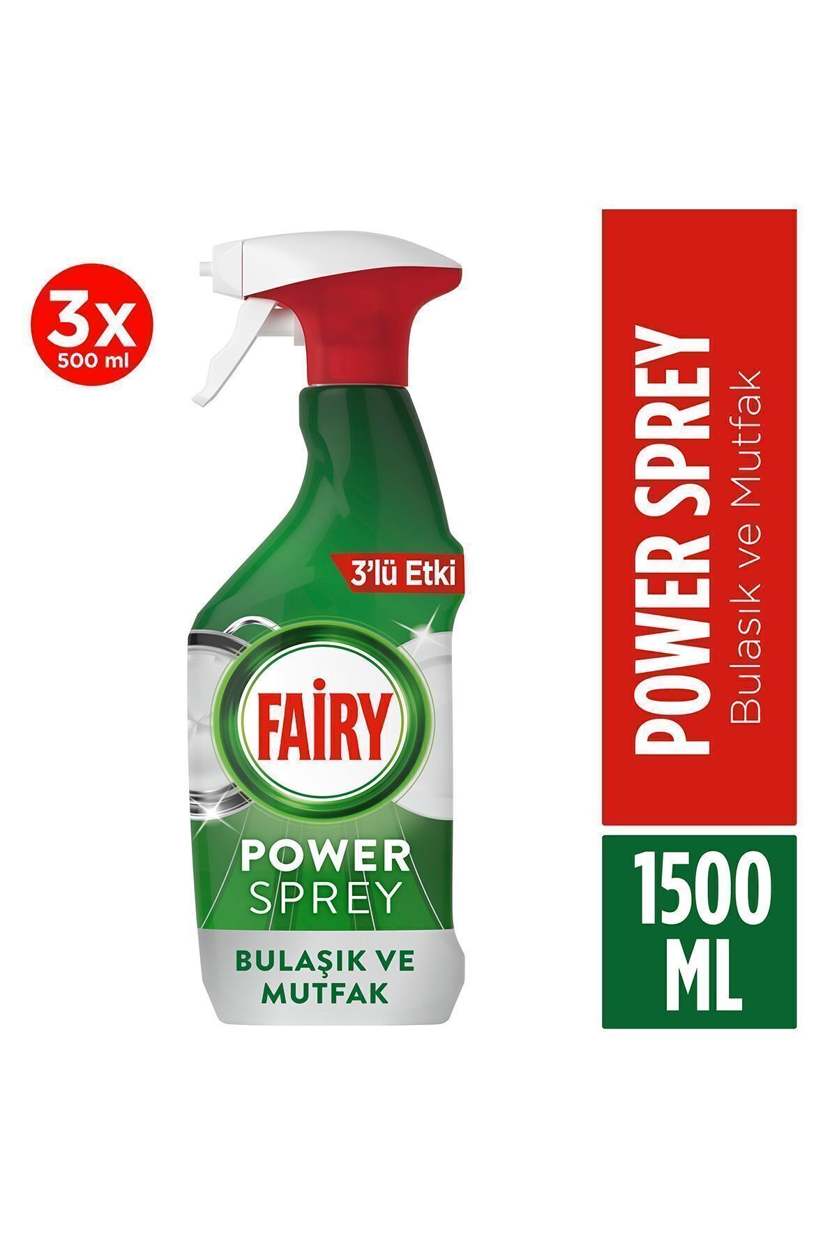 Power Sprey 3’ü 1 Arada Bulaşık Ve Mutfak 500 ml X 3 Adet