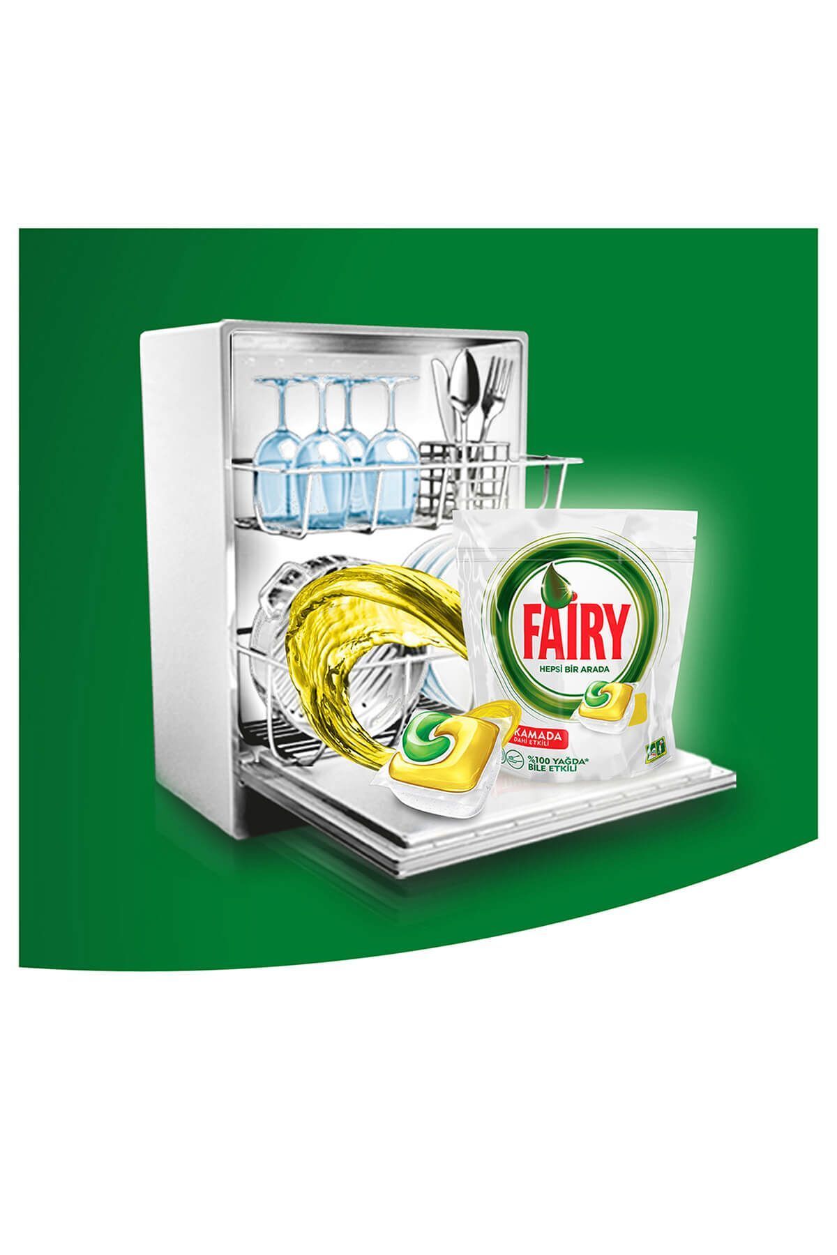 Hepsi Bir Arada 60 Yıkama Bulaşık Makinesi Deterjanı Tableti x4 Adet