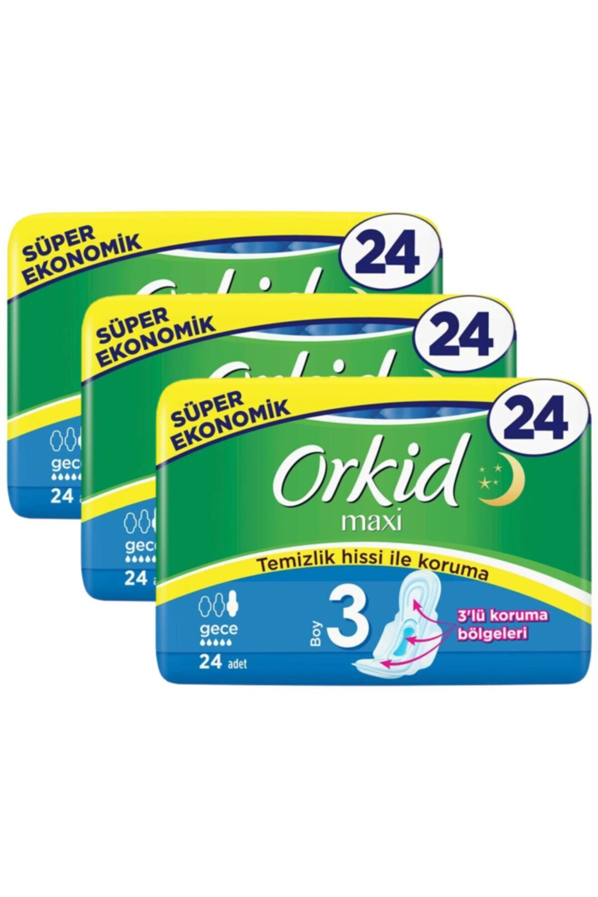 Maxi 4'lü Gece 24 Adet X 3 Adet