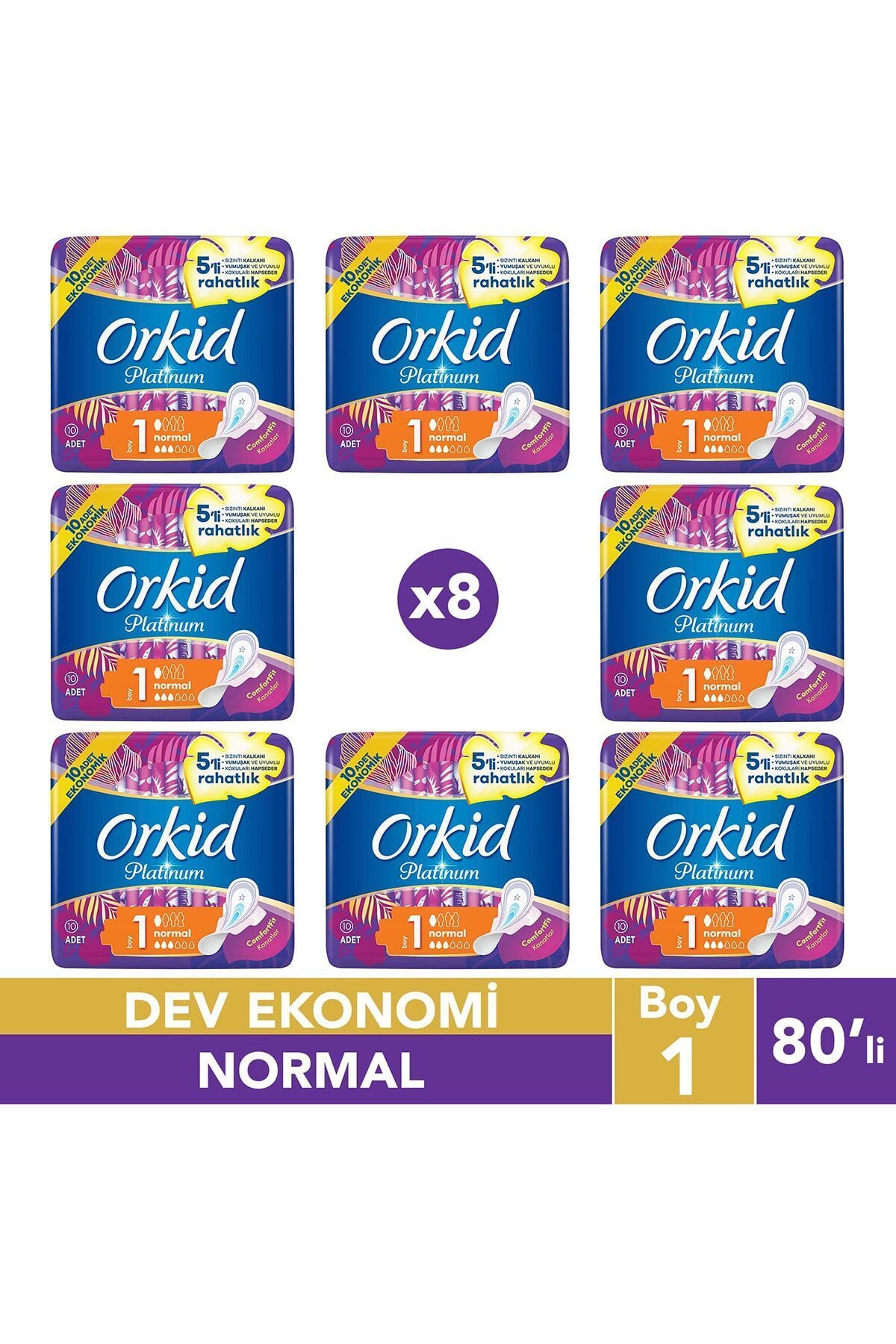 Platinum Hijyenik Ped Normal 80 Adet Anne Kız Paketi