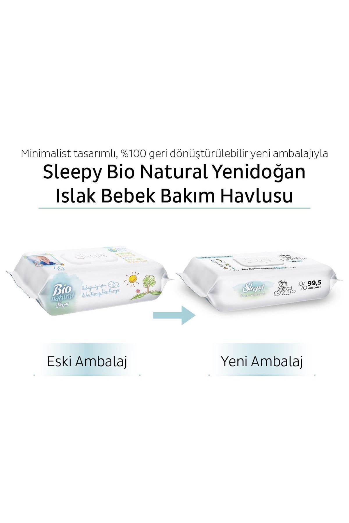 Bio Natural Yenidoğan Islak Bebek Bakım Havlusu 12x40 (480 YAPRAK)