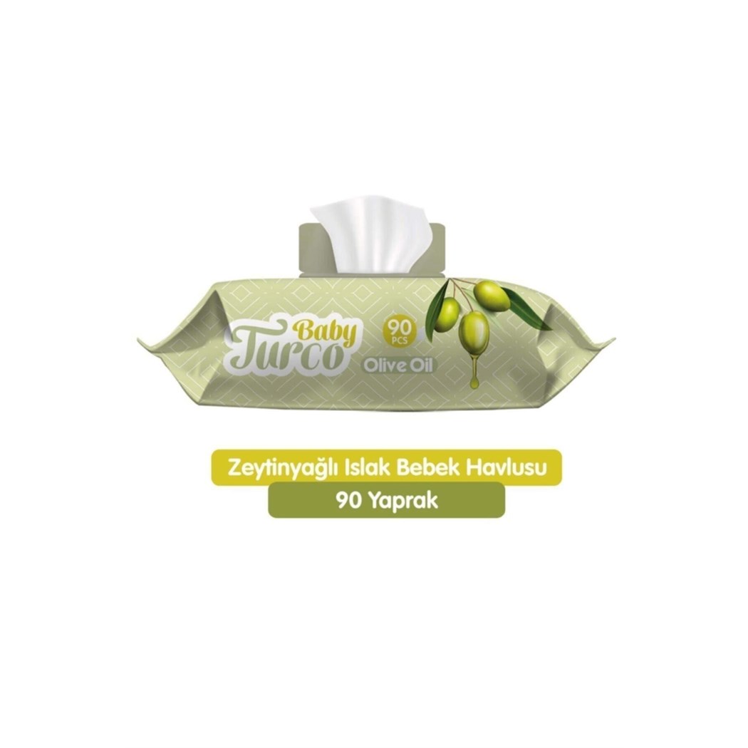 Turco Baby Islak Havlu 90'lı Zeytinyağlı