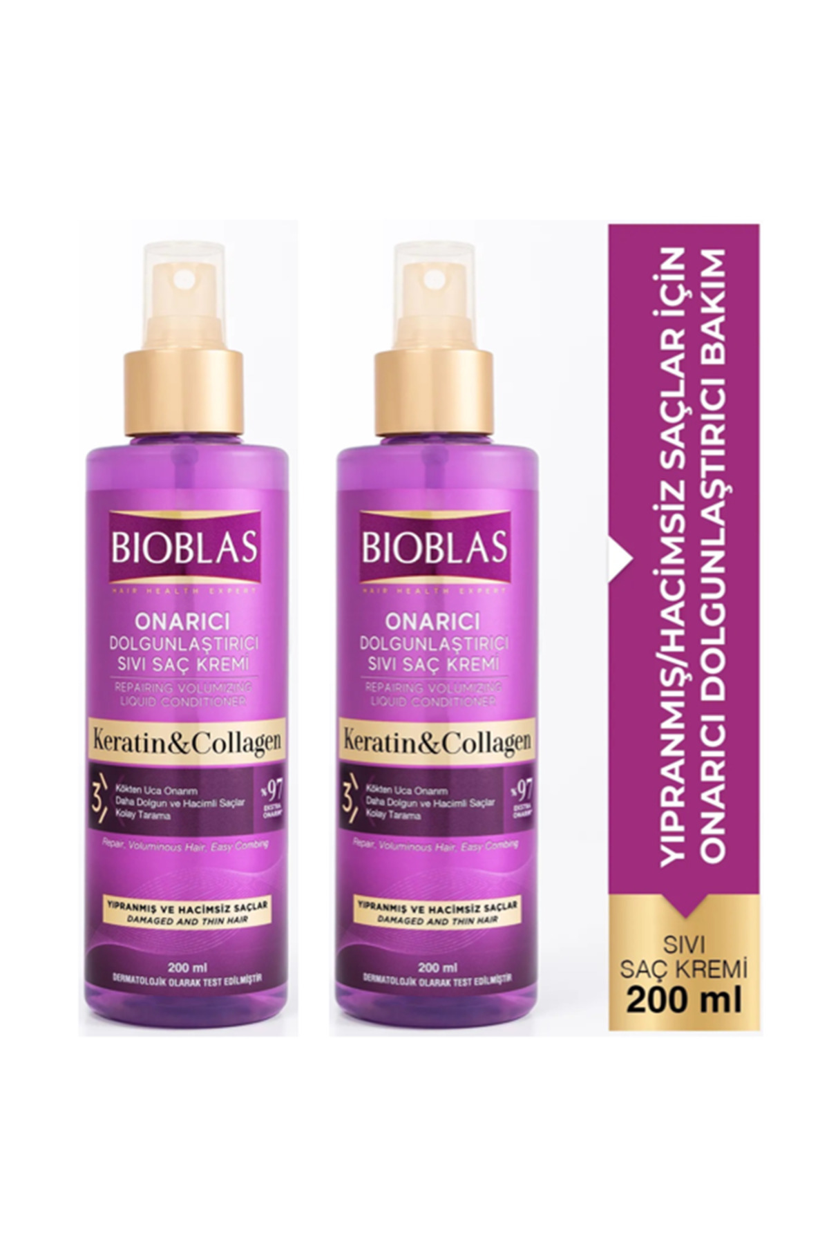 Sıvı Saç Kremi Kolajen+keratin 2 X 200ml