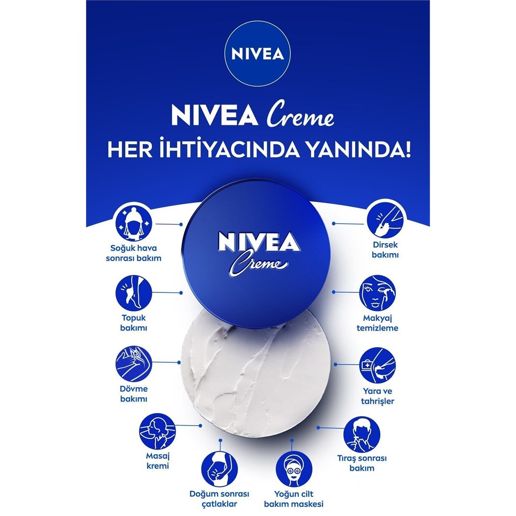 Creme 75ml, Bakım Yapan Koruma, Uzun Süreli Yoğun Nemlendirici, El Yüz ve Vücut, X3 Adet
