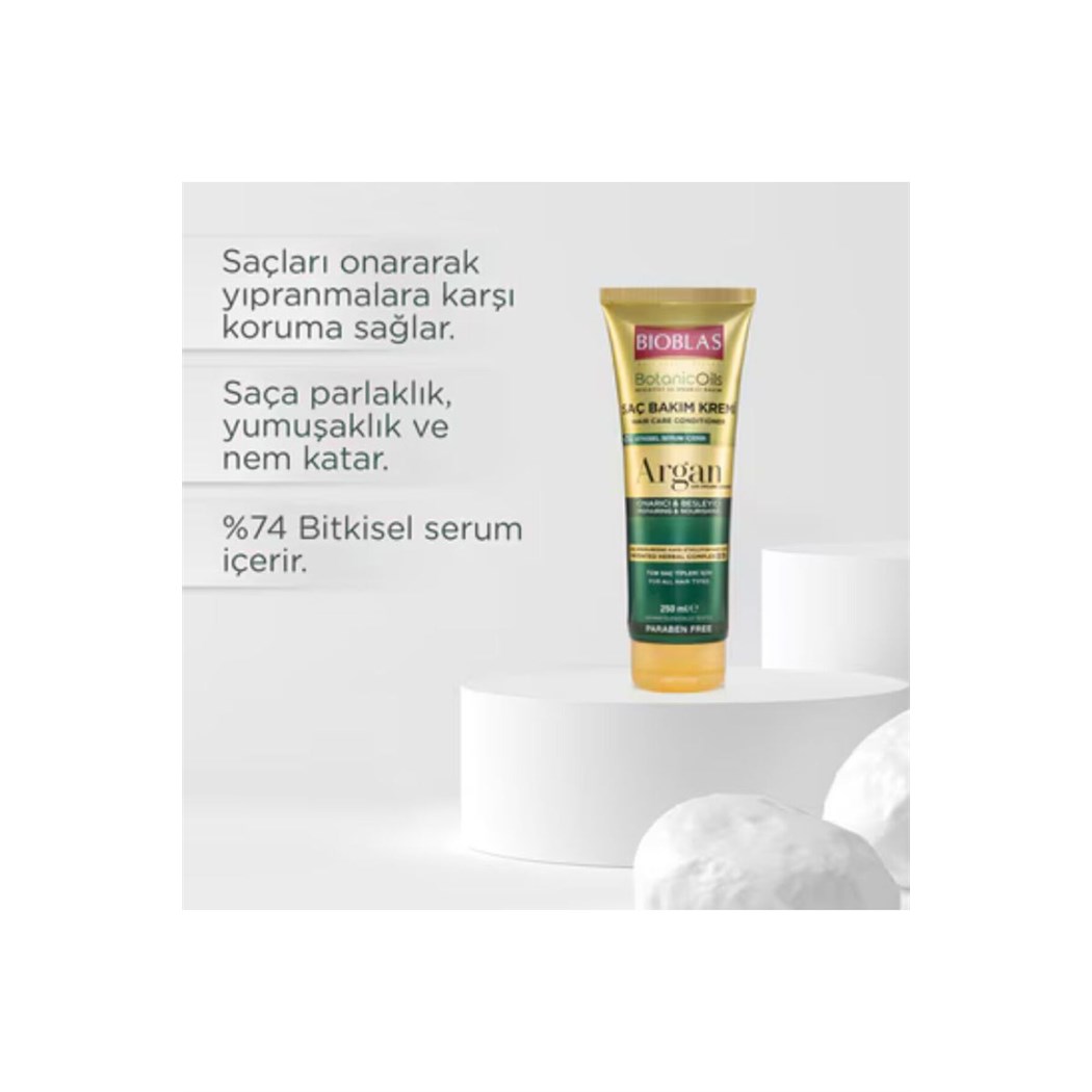 Botanic Oils Argan Yağlı Saç Kremi 250 Ml Onarıcı Argan Saç Bakım Kremi