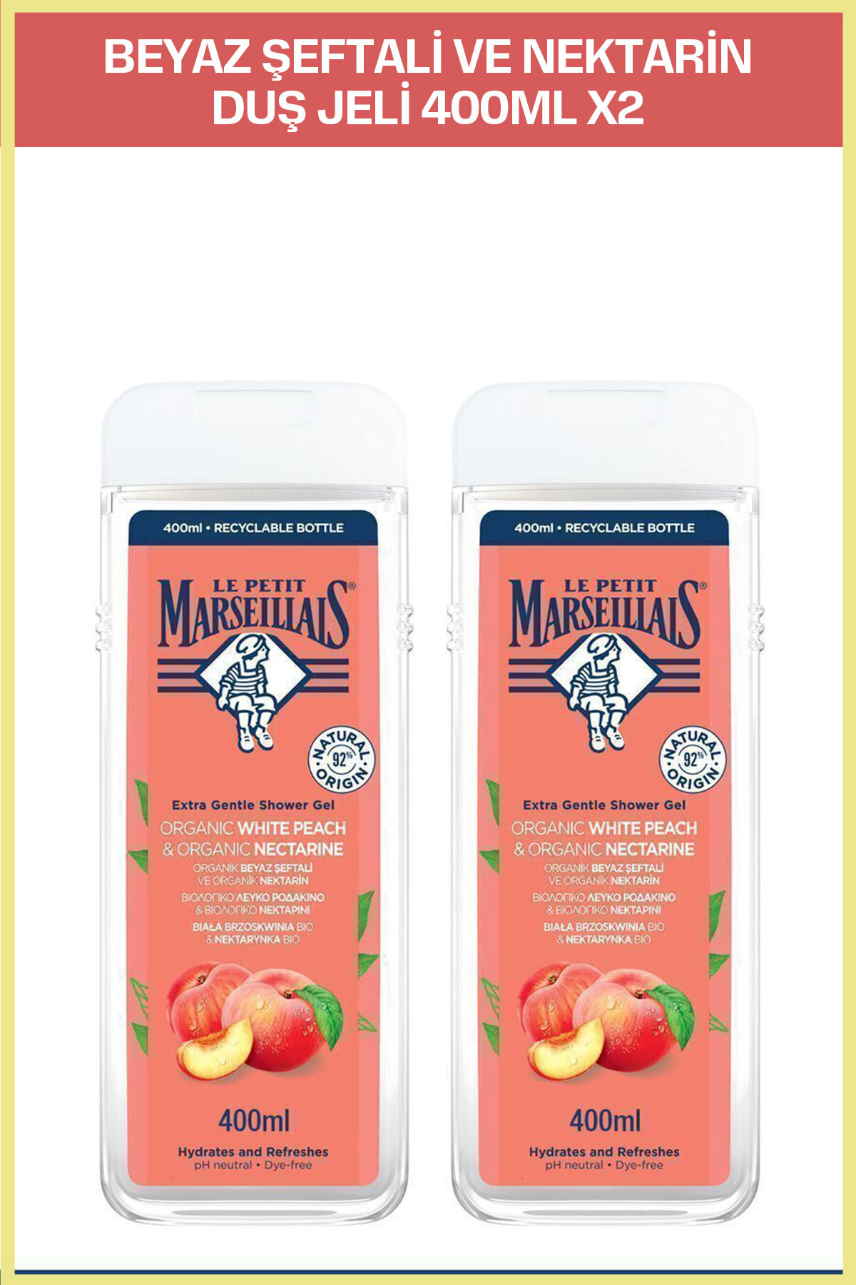 Şeftali Ve Nektarin Duş Jeli 400ml X 2 Adet