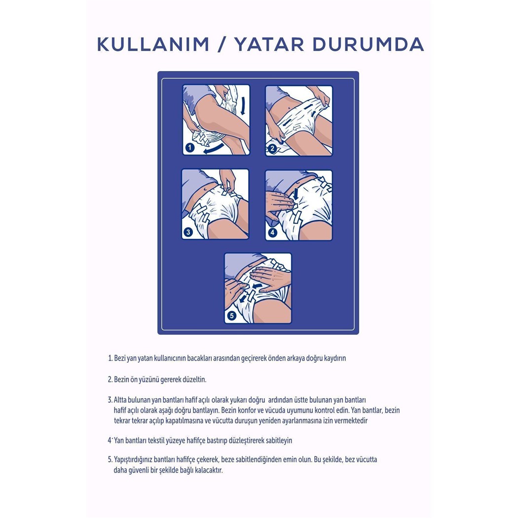 Bel Bantlı Hasta Bezi Xlarge 30'lu
