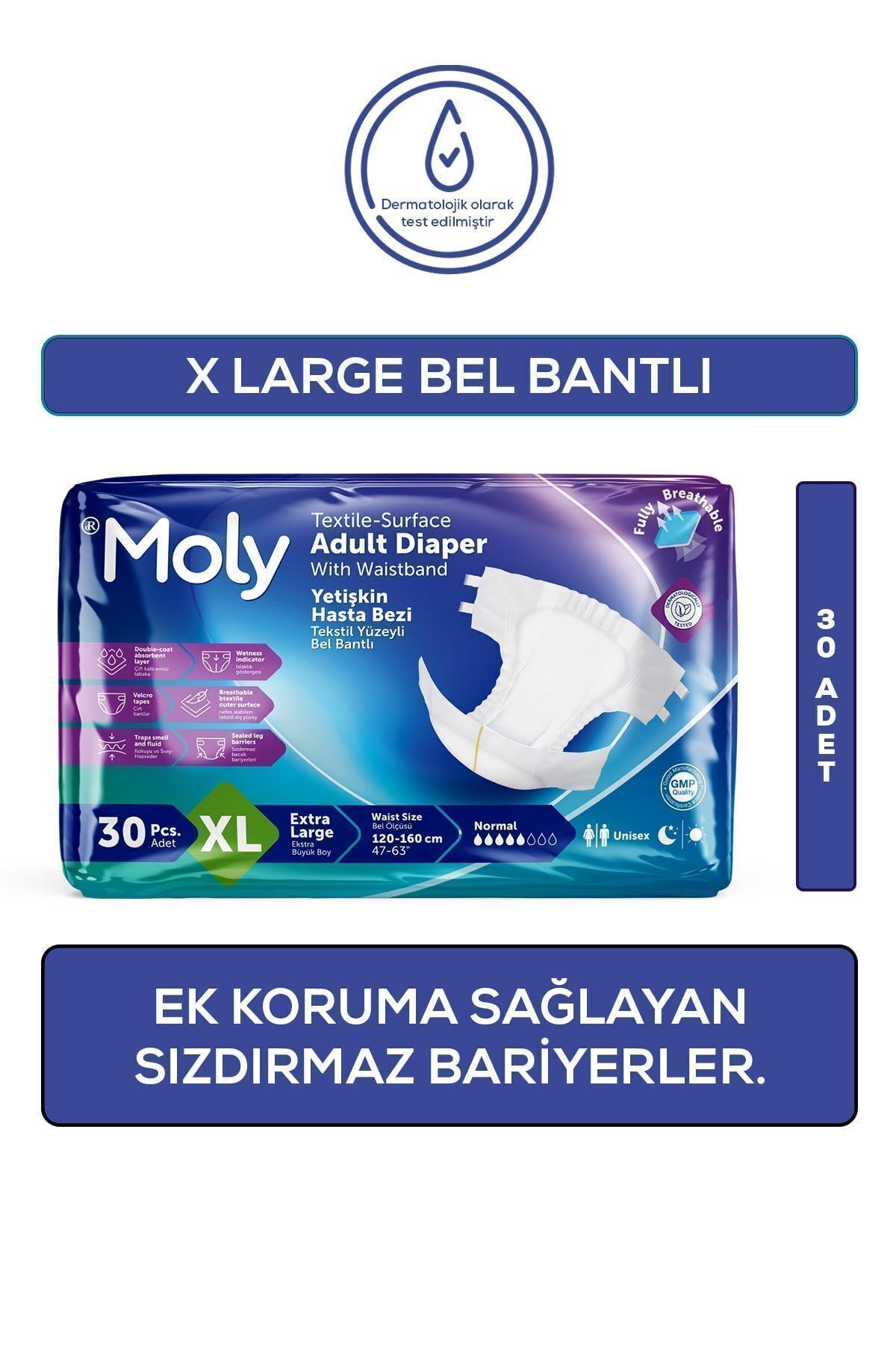 Bel Bantlı Hasta Bezi Xlarge 30'lu
