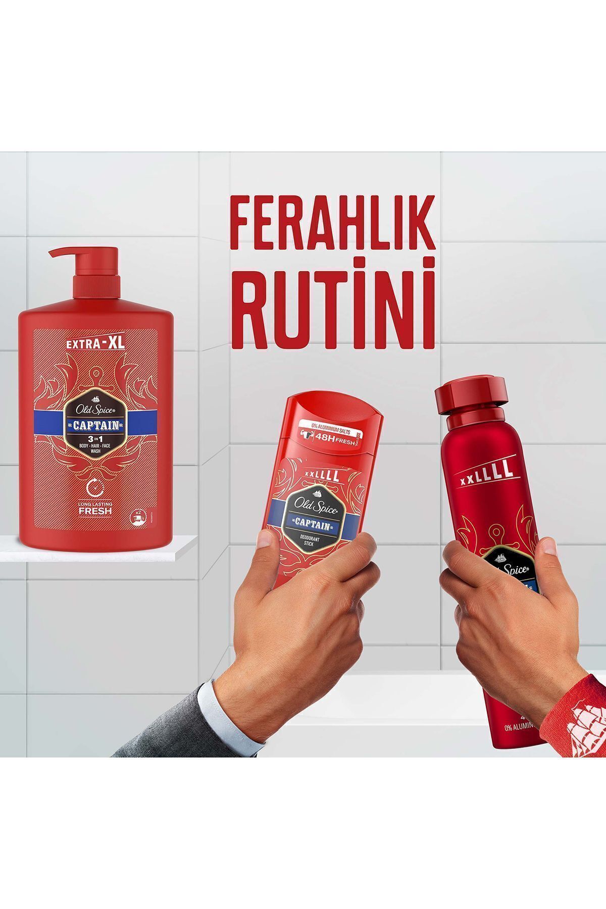 Captain Erkekler İçin Duş Jeli ve Şampuan 1000 ml Ekstra-XL