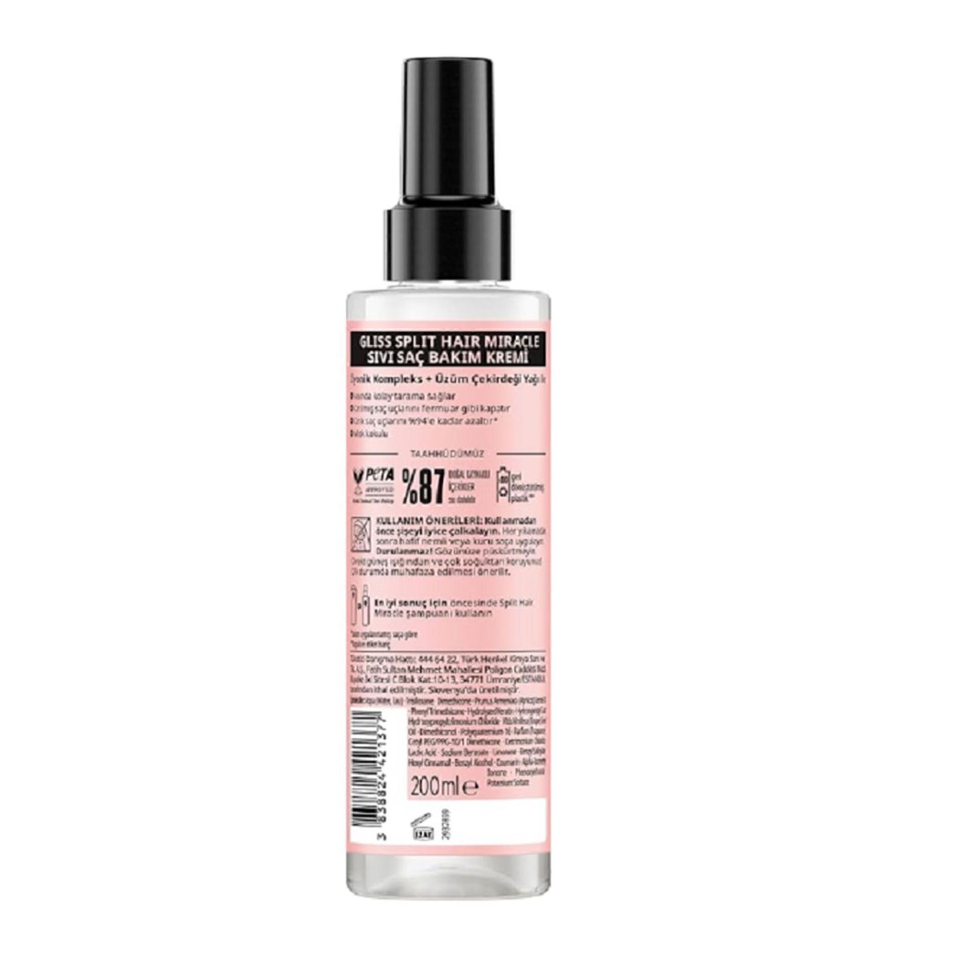 Split Hair Miracle Kırık Uçları Mühürleyen Sıvı Saç Bakım Kremi 200 ml