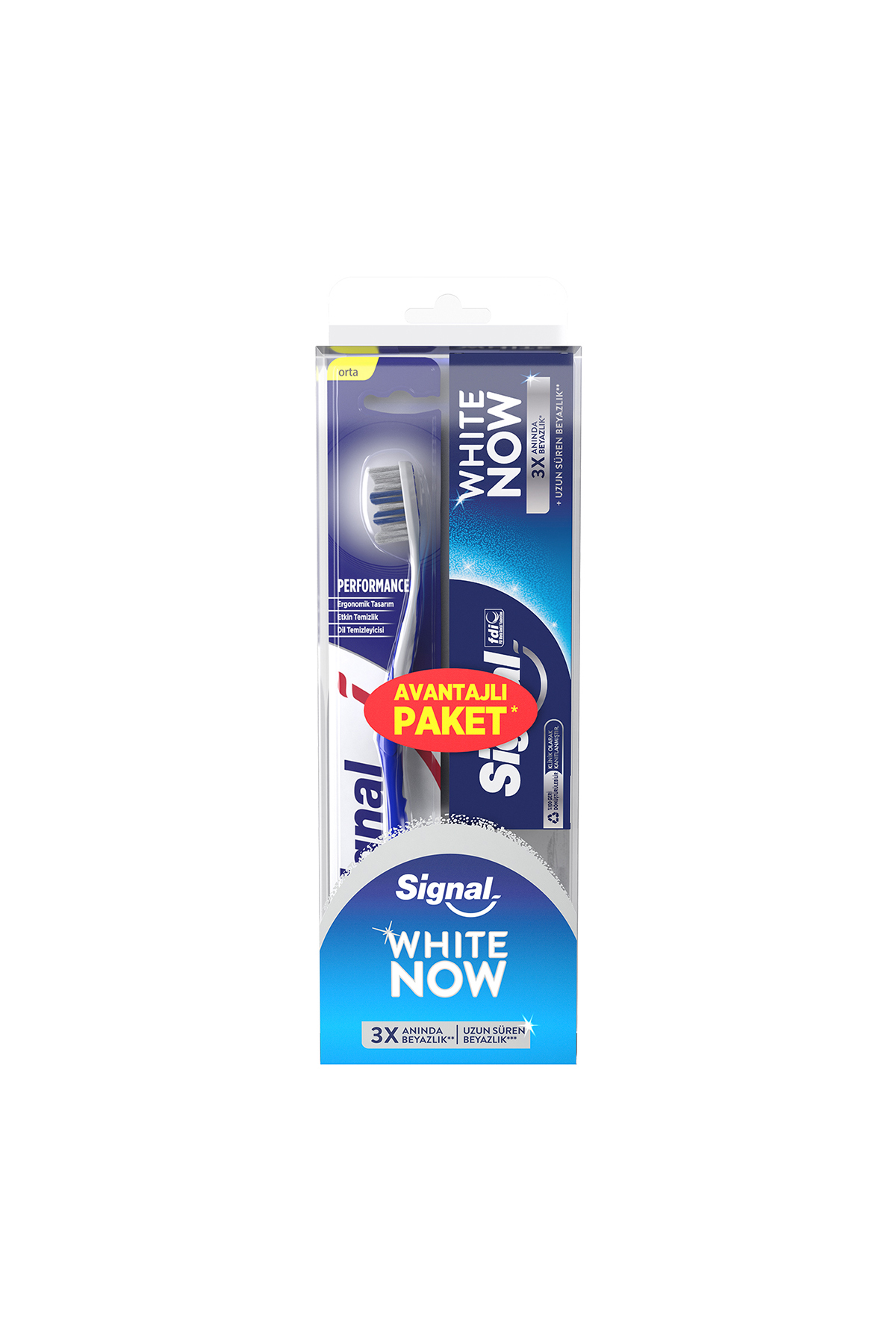 White Now Diş Macunu Original 75 ml Diş Fırçası Performans