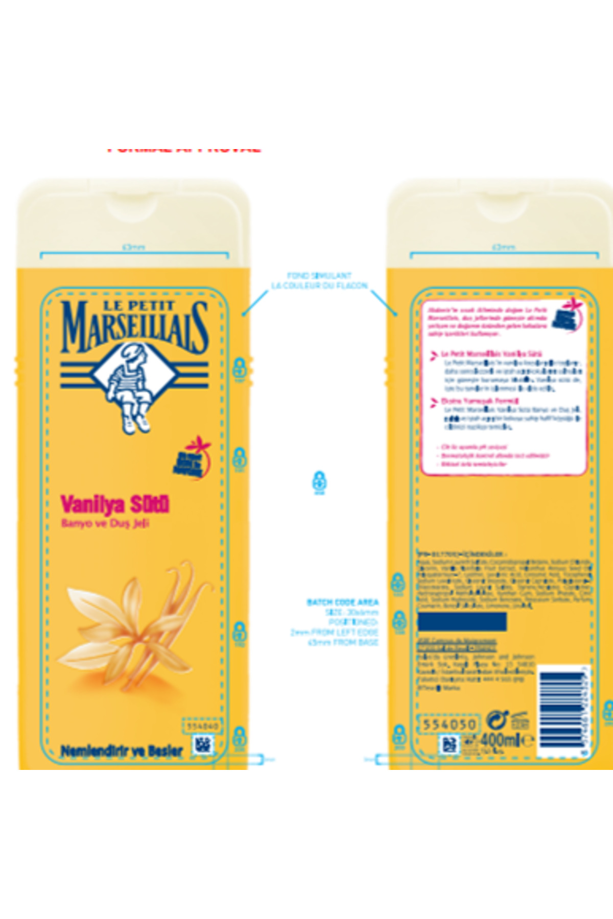 Duş Jeli Vanilya Sütü 400 ml