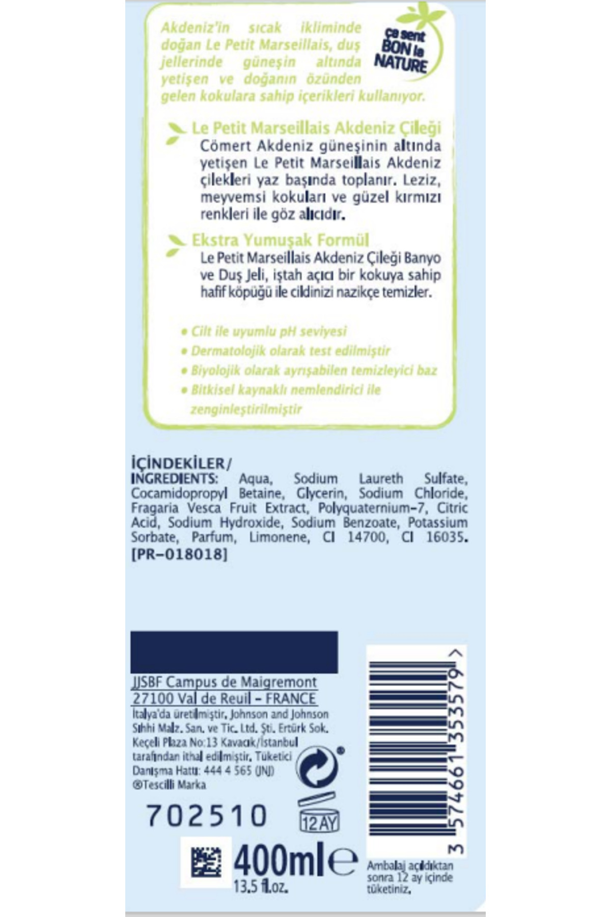 Duş Jeli Akdeniz Çileği 400 ml