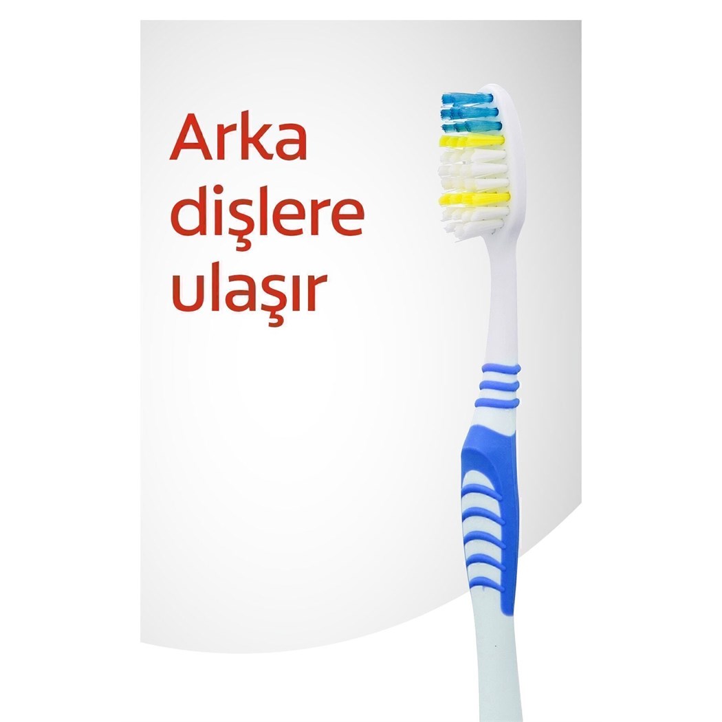 Extra Clean Dil Temizleyicili Arka Dişlere Uzanan Orta Diş Fırçası 1+1