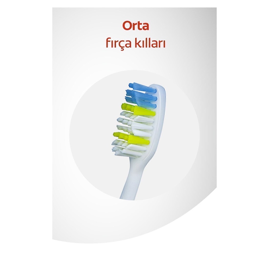 Extra Clean Dil Temizleyicili Arka Dişlere Uzanan Orta Diş Fırçası 1+1