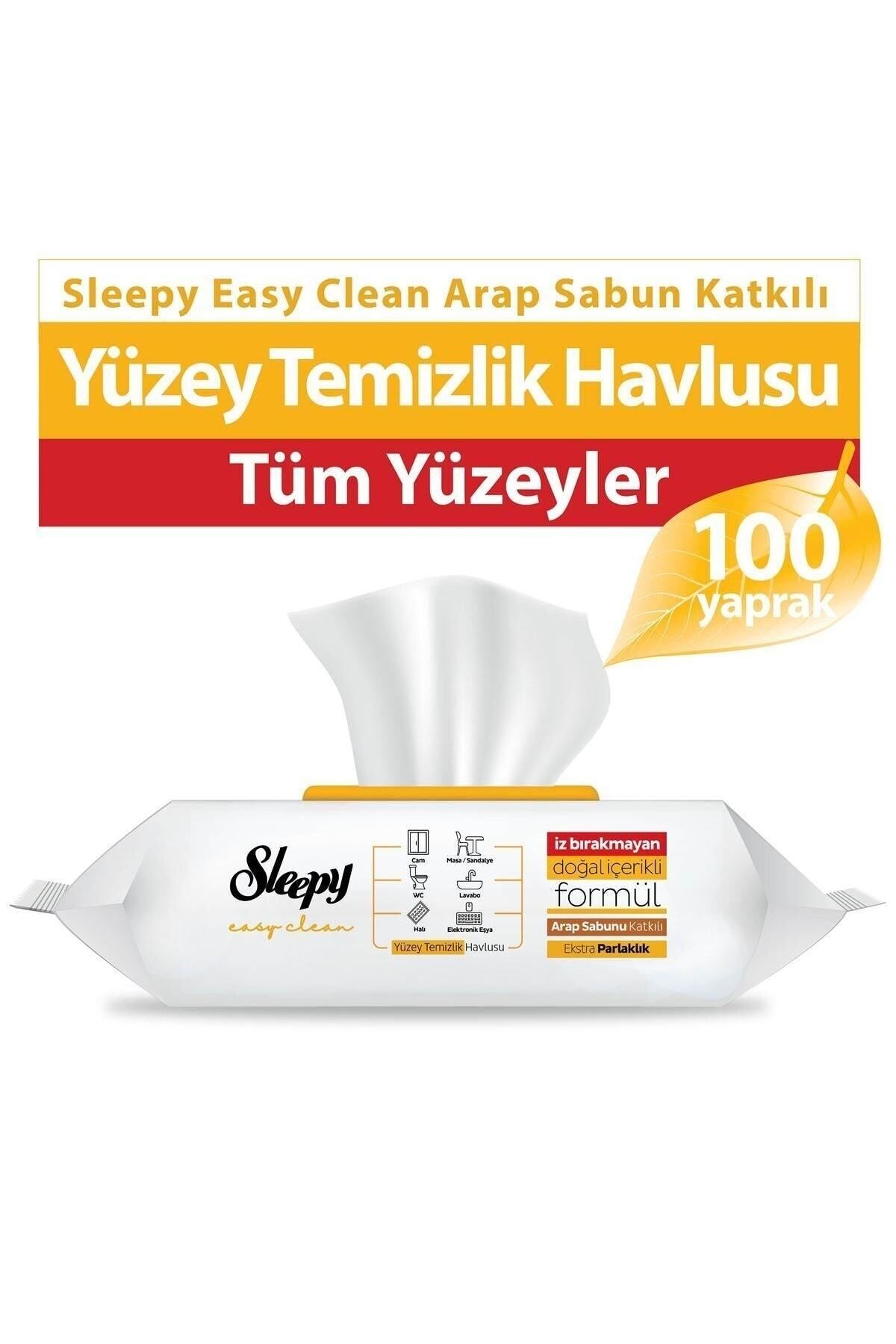 Easy Clean Arap Sabunu Katkılı Yüzey Temizlik Havlusu&mendili 100 Yaprak