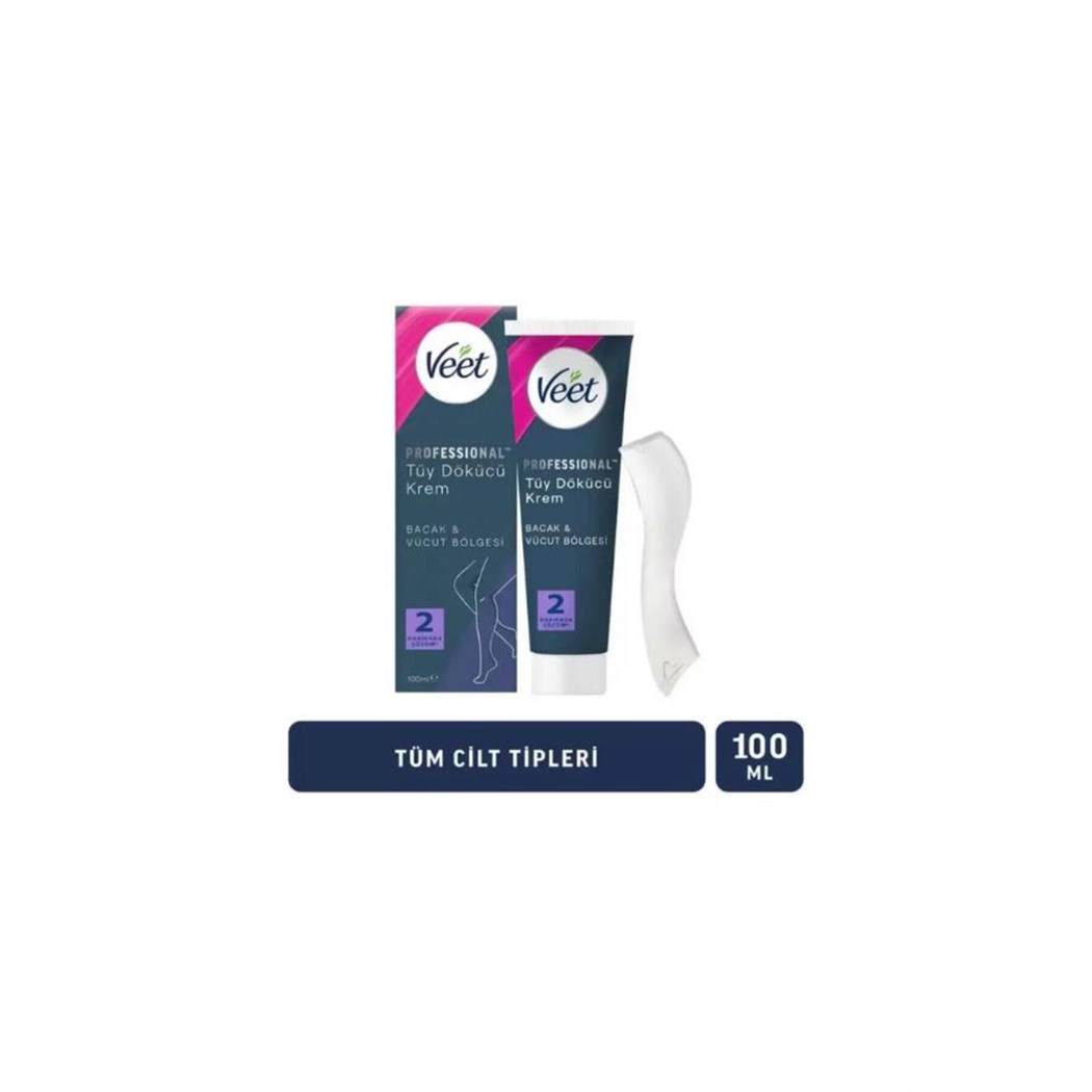 Tüy Dökücü Krem Professional Bacak ve Vücut Bölgesi Tüm Cilt Tipleri 100 ml