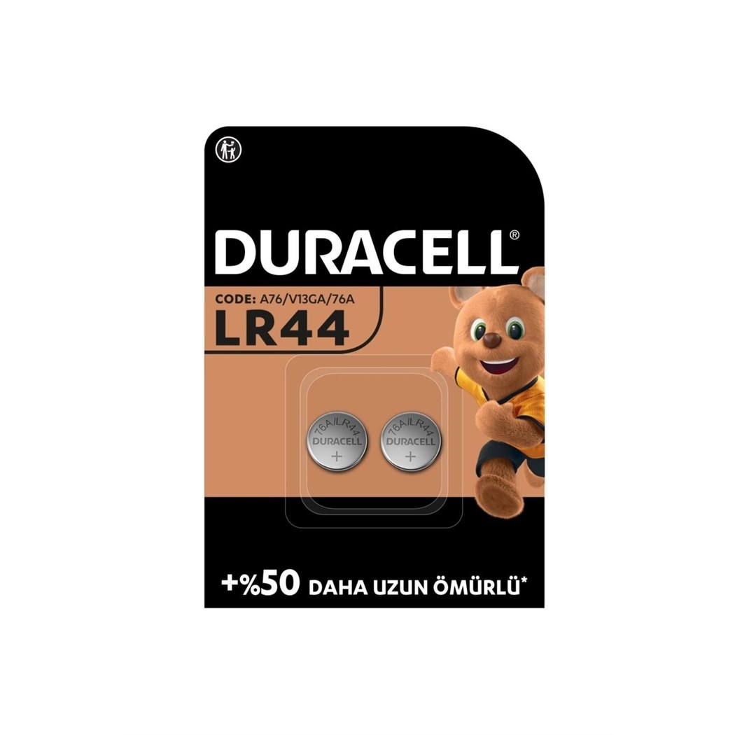 Özel Alkalin Lr44 2'li Düğme Pil 1,5v (76a / A76 / V13ga)