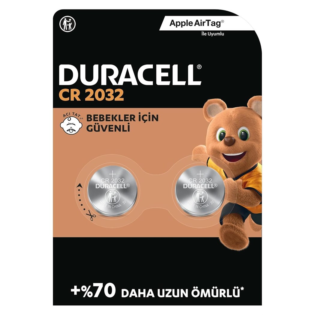 CR 2032 Lityum Düğme Pil (2’li paket) 3V, (CR2032)