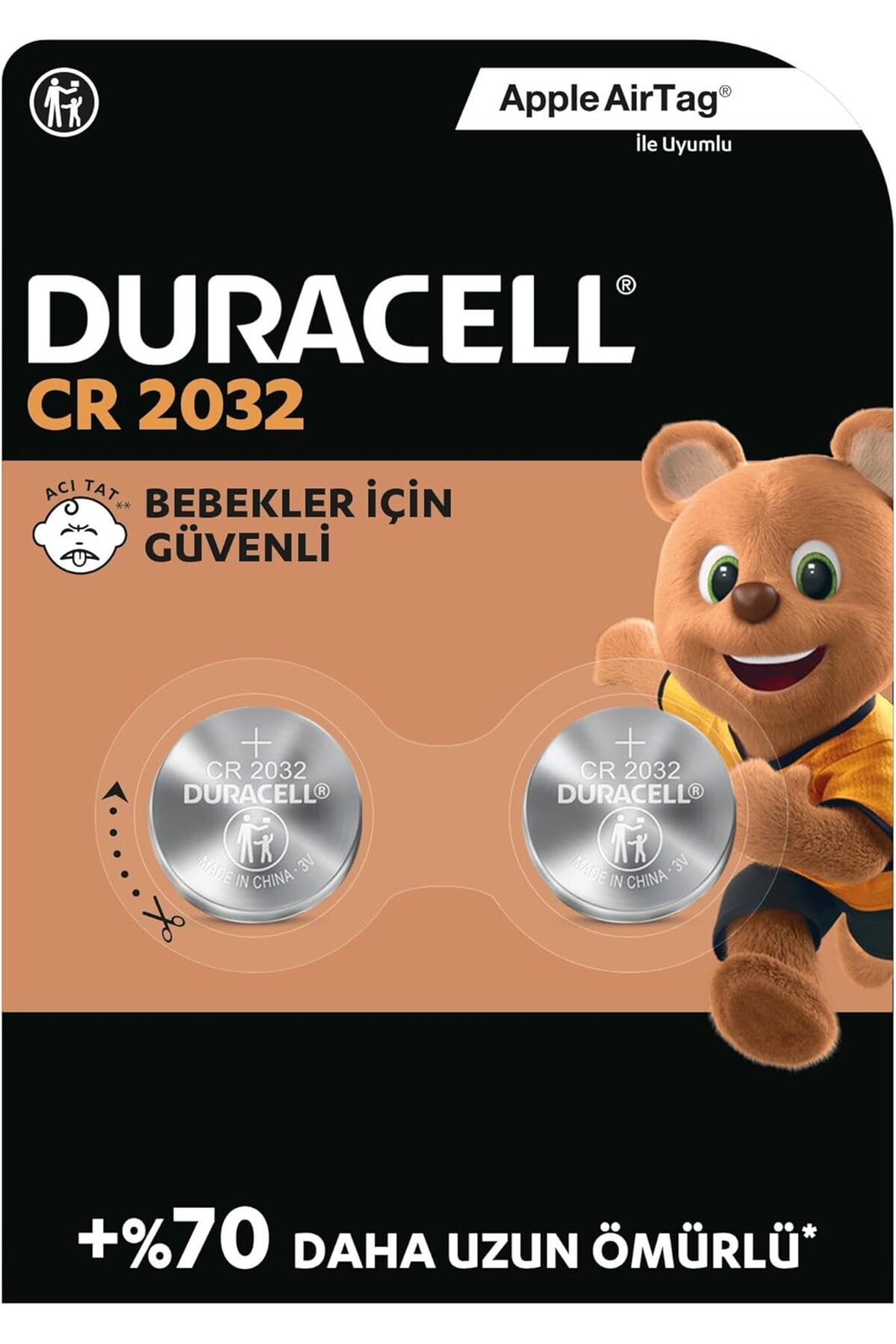 CR 2032 Lityum Düğme Pil (2’li paket) 3V, (CR2032)