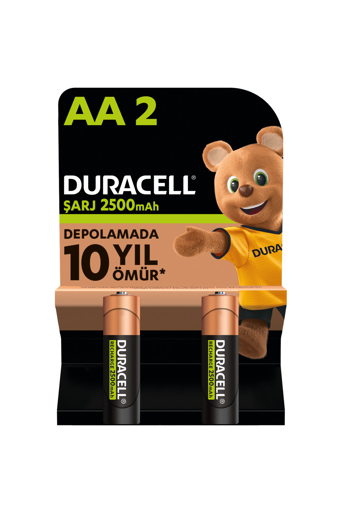 Şarj Edilebilir AA 2500 mAh Piller 2 adet