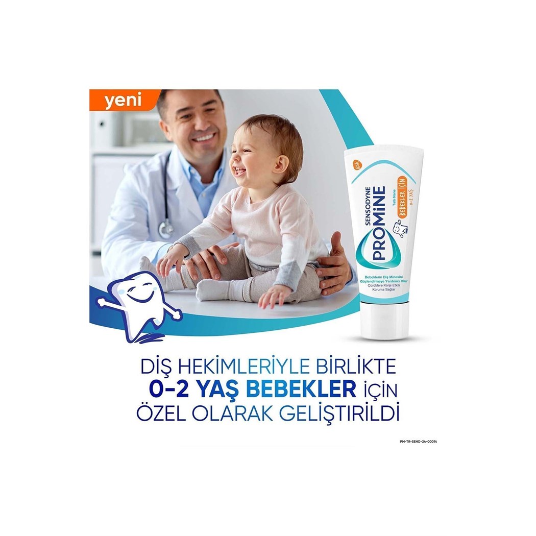Promine 0-2 Yaş Bebekler İçin Yapay Aroma&Tatlandırıcı İçermeyen Şekersiz Diş Macunu 50ml