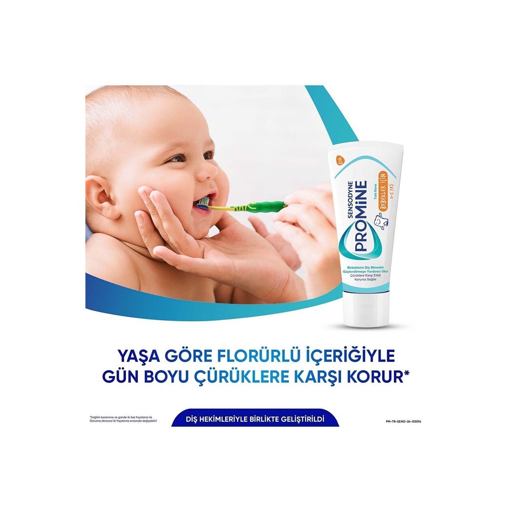 Promine 0-2 Yaş Bebekler İçin Yapay Aroma&Tatlandırıcı İçermeyen Şekersiz Diş Macunu 50ml