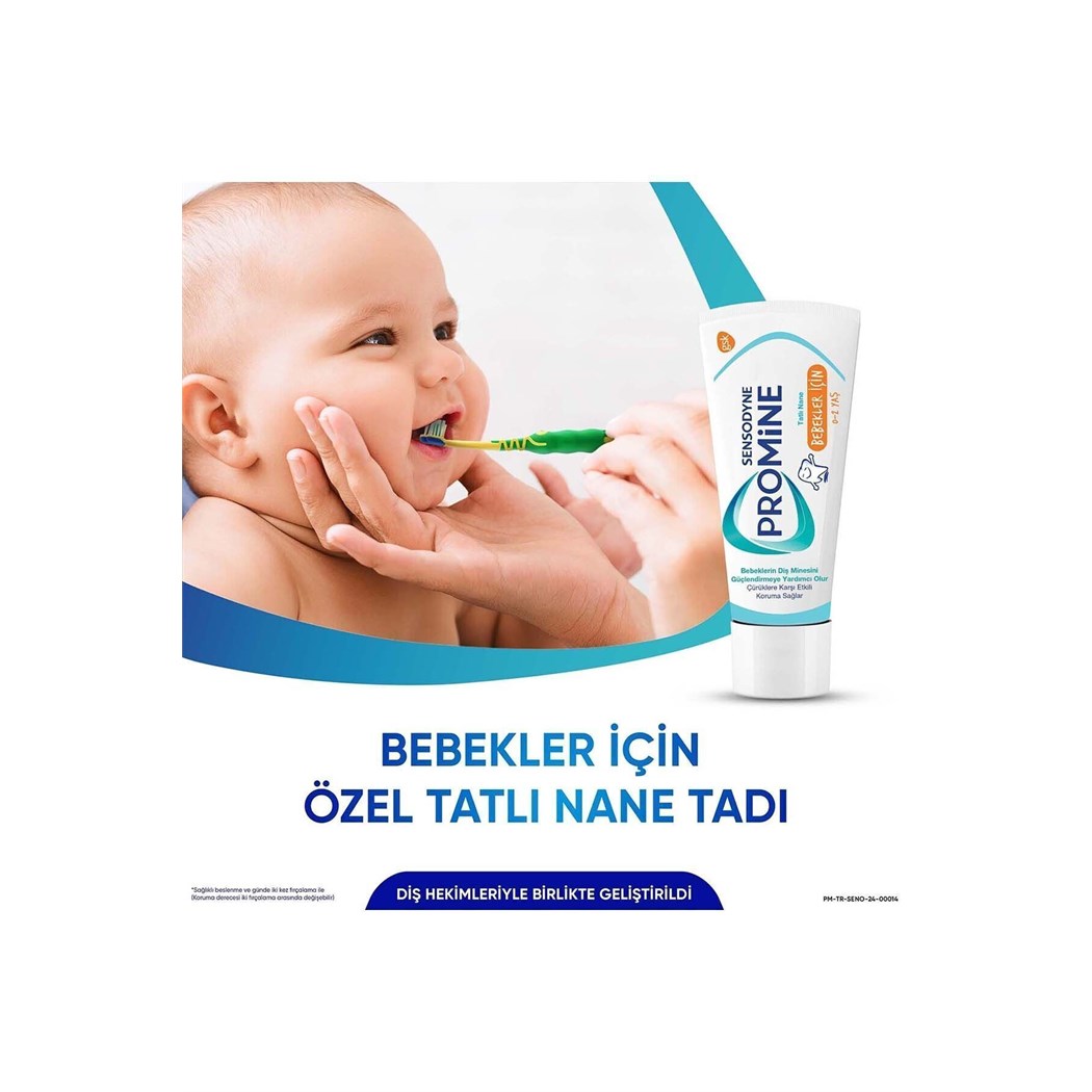 Promine 0-2 Yaş Bebekler İçin Yapay Aroma&Tatlandırıcı İçermeyen Şekersiz Diş Macunu 50ml