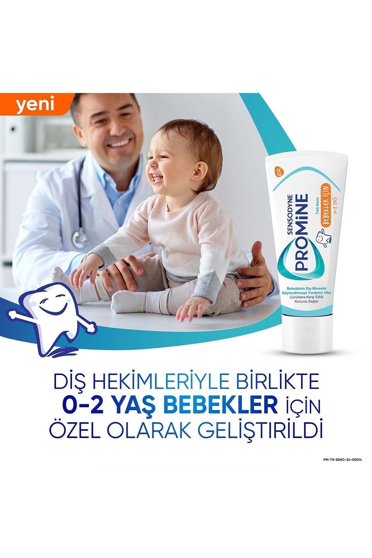 Promine 0-2 Yaş Bebekler İçin Yapay Aroma&Tatlandırıcı İçermeyen Şekersiz Diş Macunu 50ml