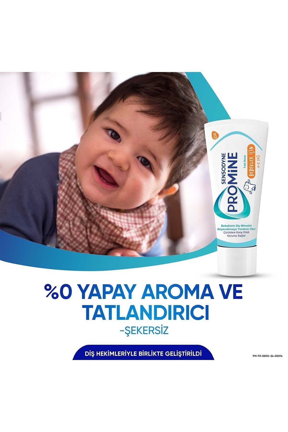 Promine 0-2 Yaş Bebekler İçin Yapay Aroma&Tatlandırıcı İçermeyen Şekersiz Diş Macunu 50ml