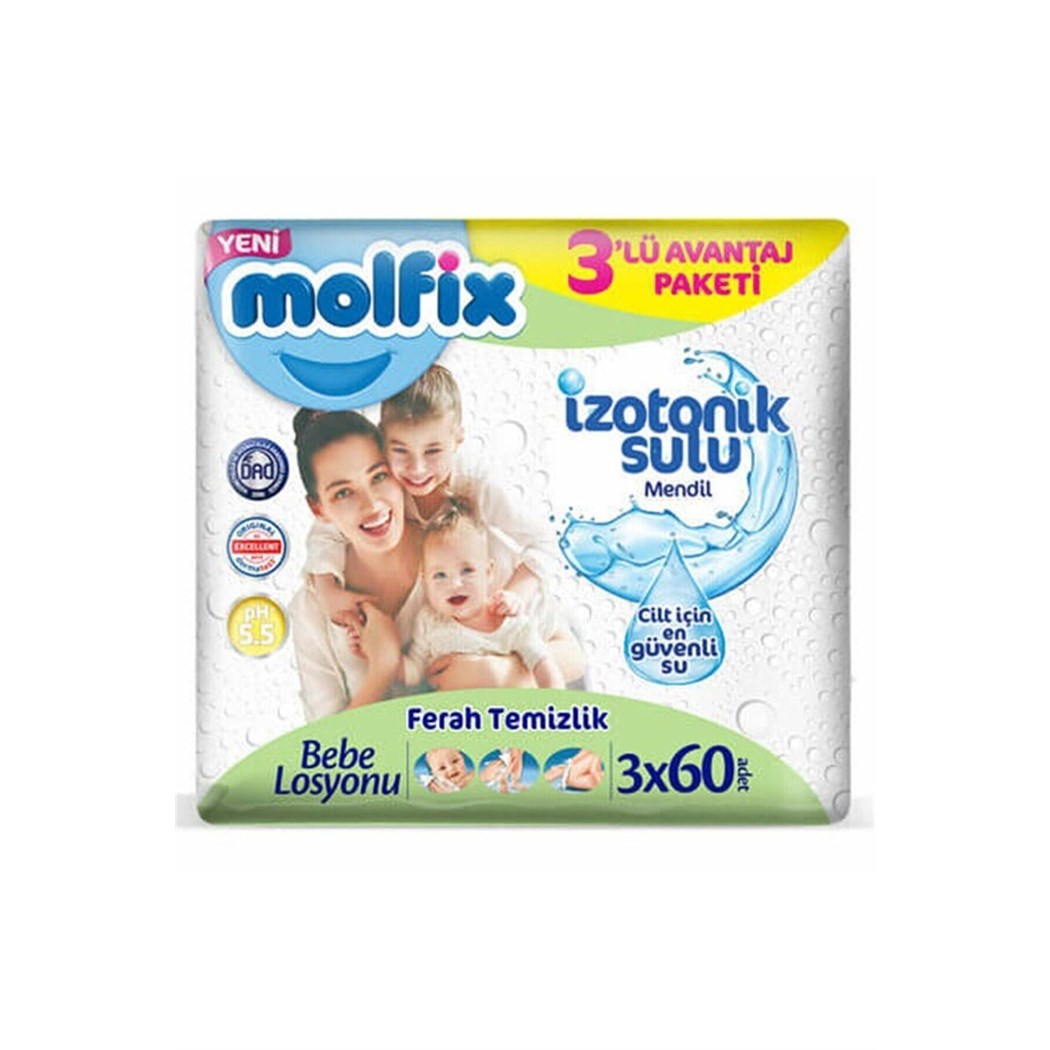 I?zotonik Ferah Temizlik Islak Mendil 3x60lı