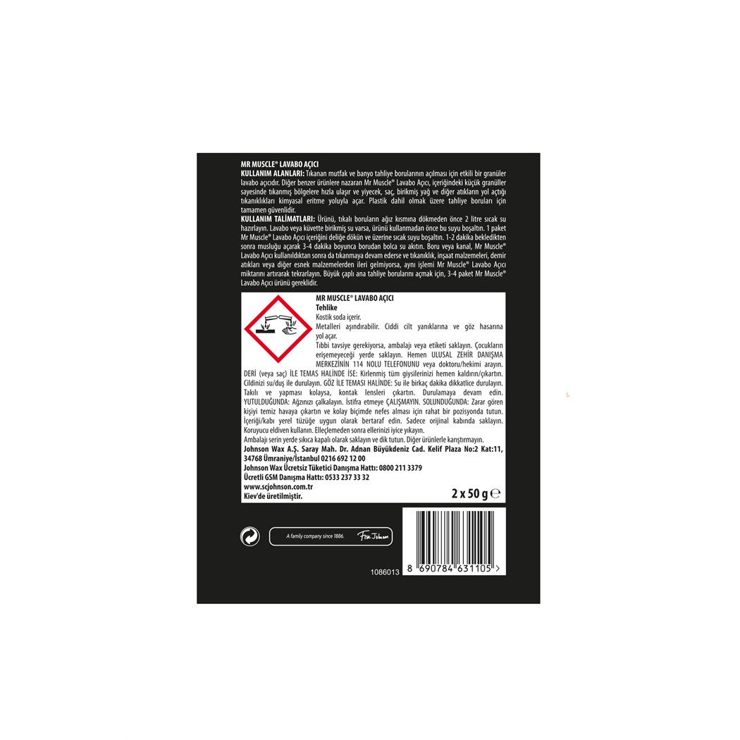 Granül Lavabo Açıcı, 2x50g