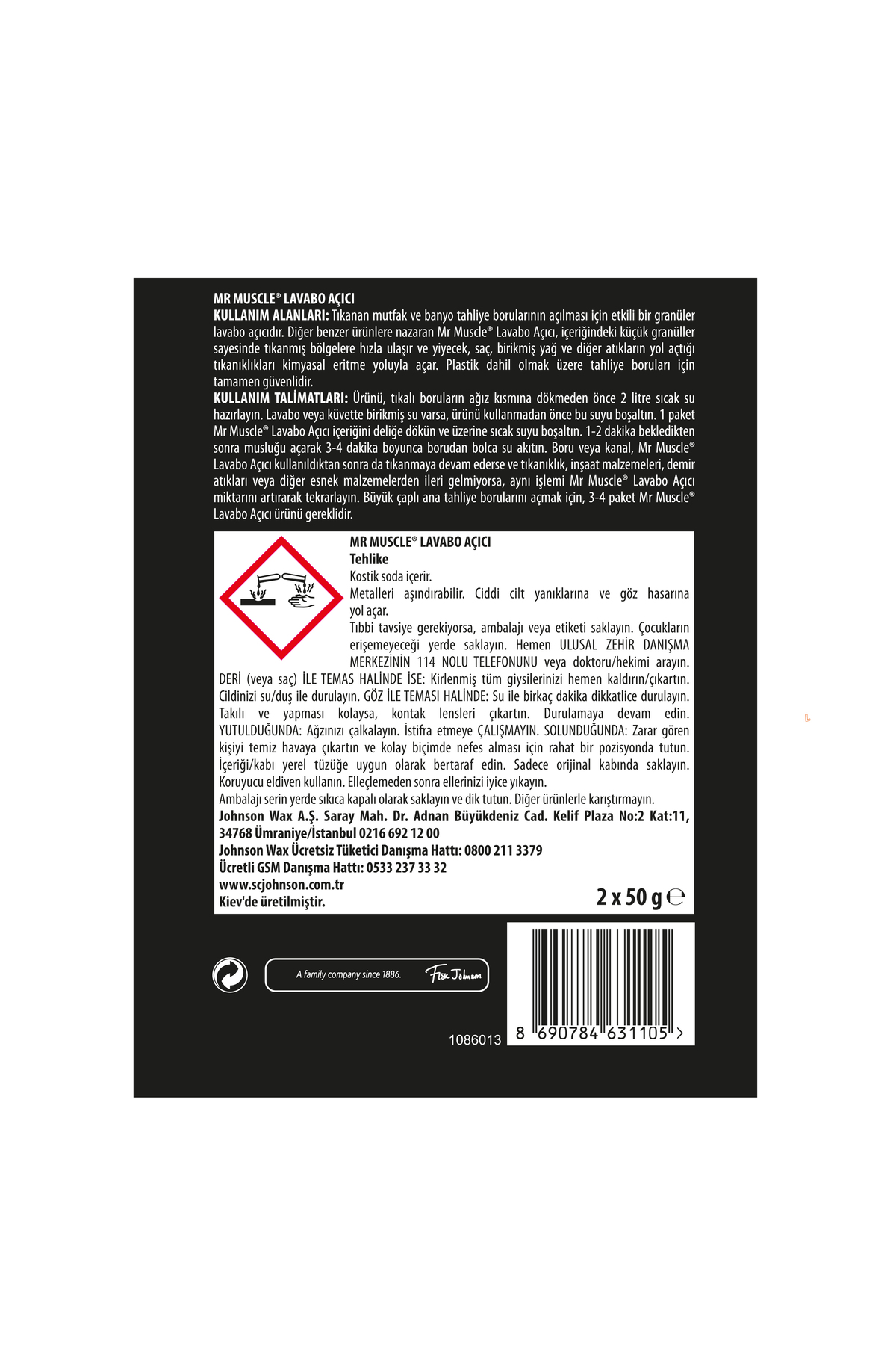 Granül Lavabo Açıcı, 2x50g