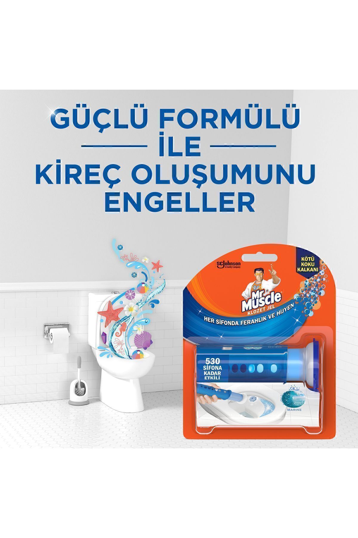 Klozet Jel Blok, Tuvalet Temizleyici, Marine, 36g
