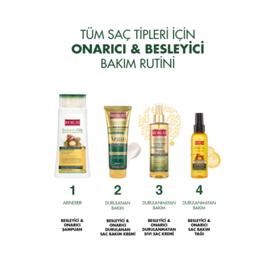 Botanic Oils Argan Yağlı Sıvı Saç Kremi 200 Ml Onarıcı Bakım Kremi