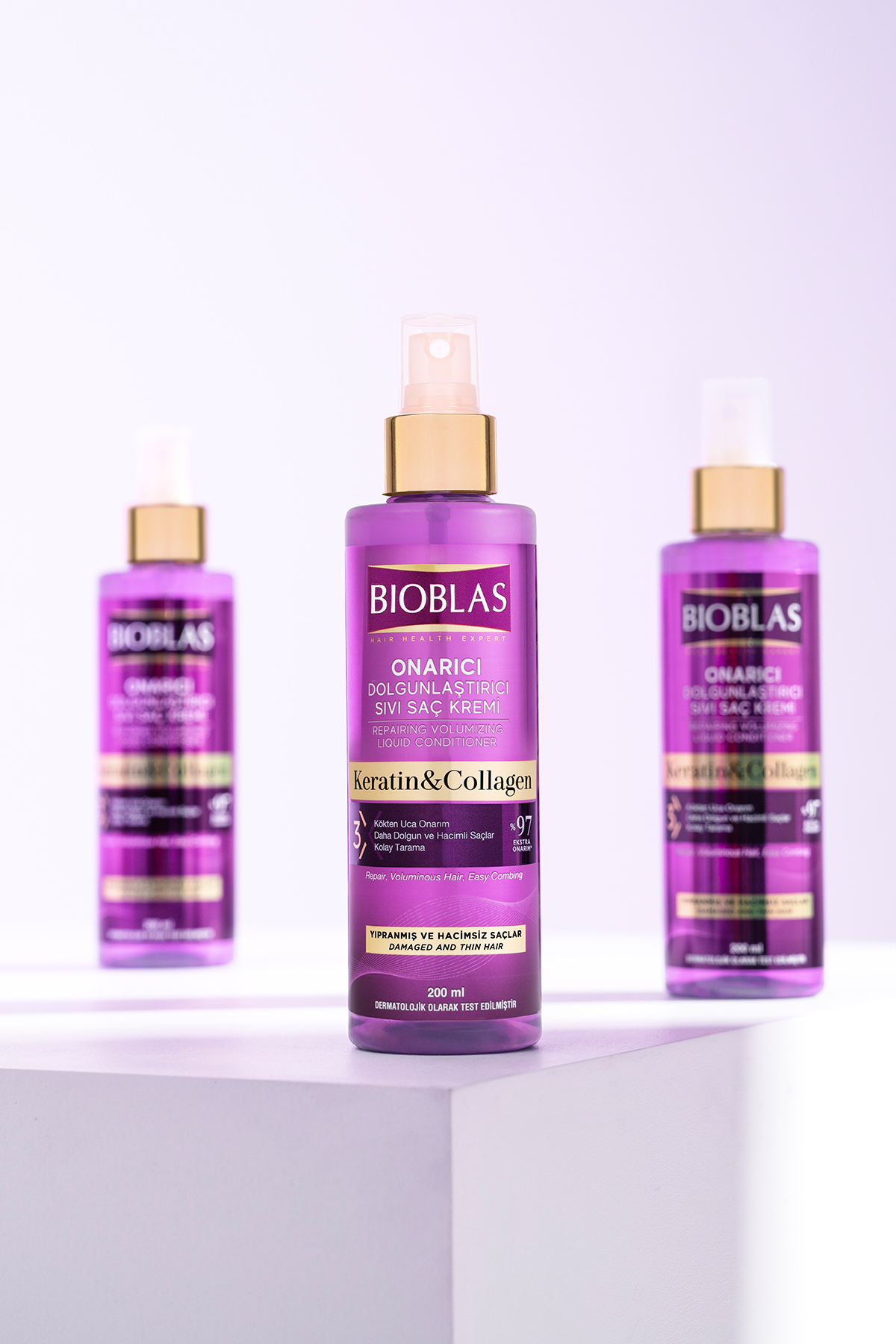 Sıvı Saç Kremi Kolajen Keratin 200 ml - Dökülme Karşıtı Hacim & Dolgunlaştırıcı